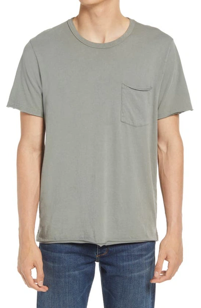 Shop Rag & Bone Miles Pocket T-shirt In Blue Grey