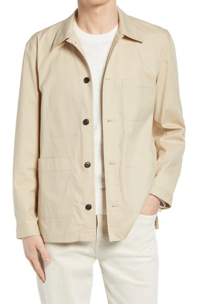 Shop Club Monaco Workwear Cotton Blend Jacket In Tan