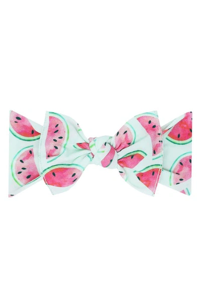 Shop Baby Bling Printed Knot Headband In Cool Melon