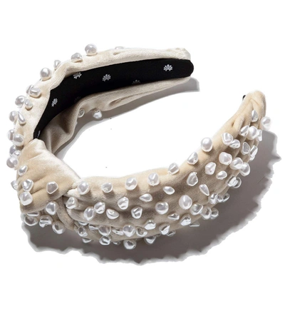 Shop Lele Sadoughi Ivory Faux Freshwater Pearl Headband In Multi