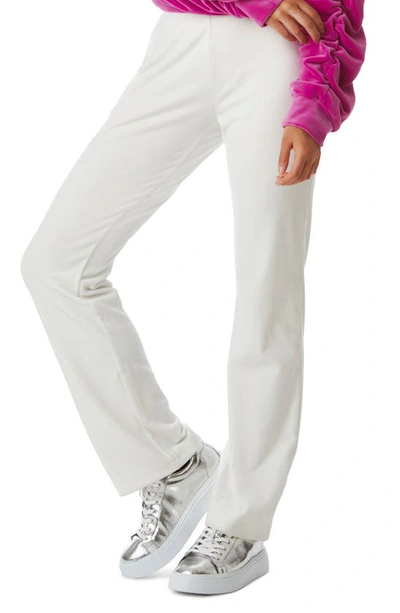 Shop Juicy Couture Velour Track Pants In Cream Soda