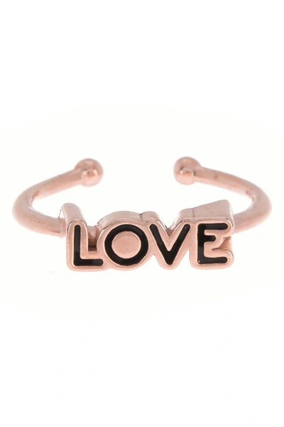 Shop Alex And Ani Depth Of Love Adjustable Ring In Rose Gold