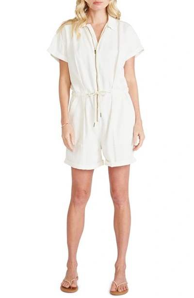 Atica Amie Zip Front Romper In Natural
