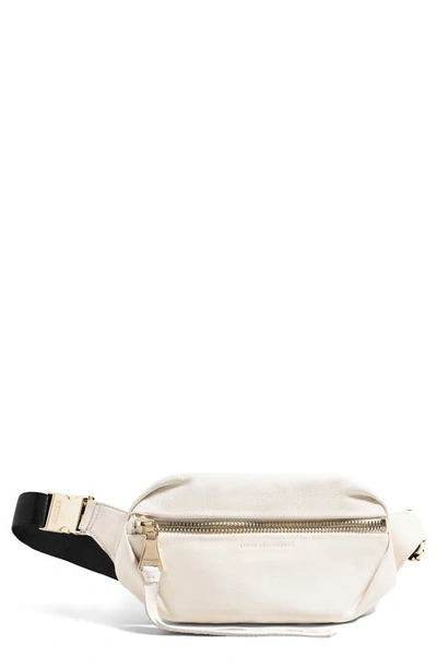 Shop Aimee Kestenberg Milan Leather Belt Bag In Vanilla Ice