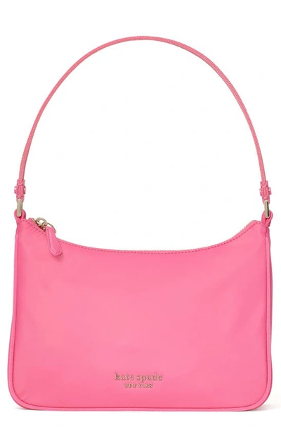 Shop Kate Spade Small Nylon Shoulder Bag In Crushed Watermelon