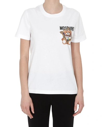 Shop Moschino Frame Teddy Bear T-shirt In White