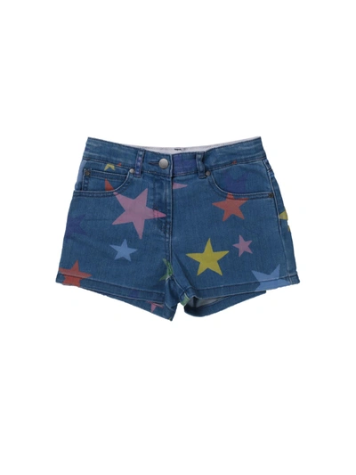 Shop Stella Mccartney Star Fantasy Denim Shorts In Jeans