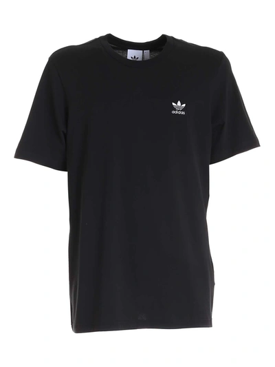 Shop Adidas Originals Adidas Men's Black Cotton T-shirt