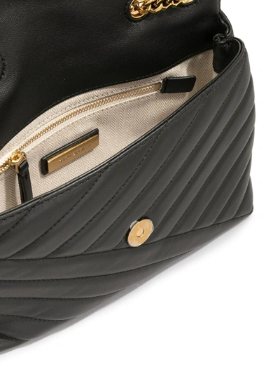 Shop Tory Burch Kira Small Leather Shoulder Bag In Black