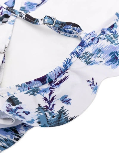 Shop Zimmermann Aliane Butterfly Frill Bikini Set In Blue