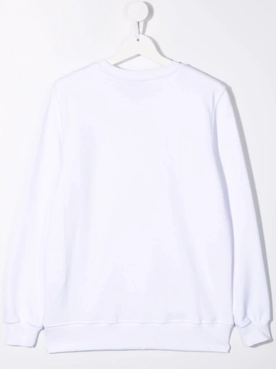 Shop Save The Duck Teen Logo-print Sweater In White