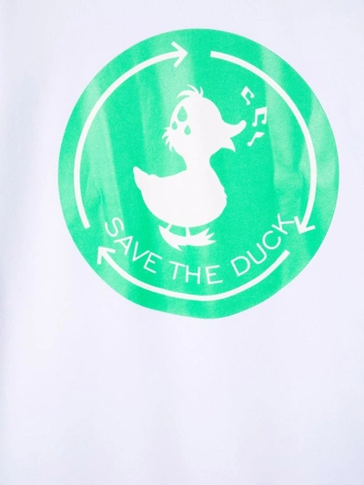 Shop Save The Duck Teen Logo-print Sweater In White
