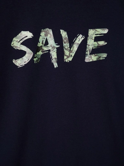 Shop Save The Duck Teen Logo-print Sweater In Blue