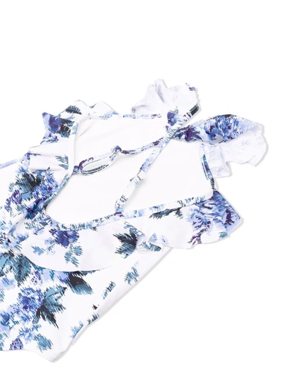 Shop Zimmermann Aliane Butterfly Frill Swimsuit In White