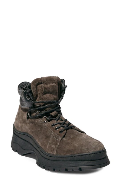 Shop Allsaints Donte Mid Boot In Charcoal Grey