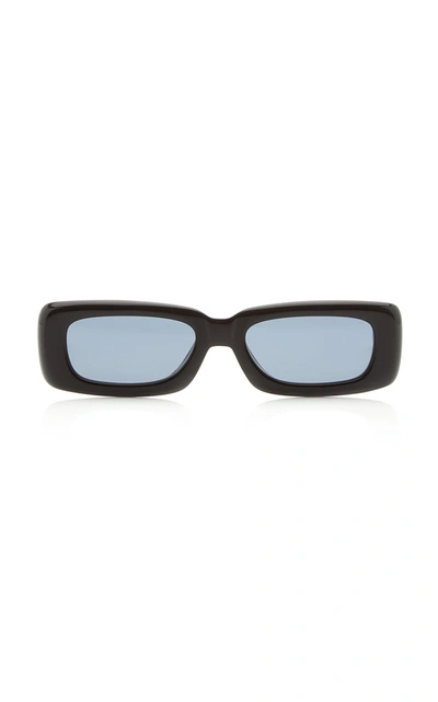 Shop Attico Mini Marfa Square-frame Acetate Sunglasses In Black