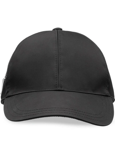 Shop Prada Logo-plaque Baseball Cap In Nero