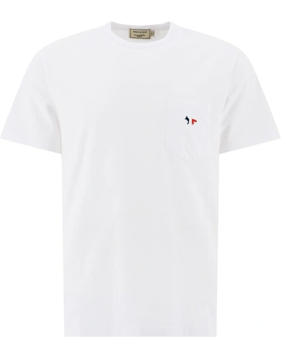 Shop Maison Kitsuné "tricolor Fox" T-shirt In White