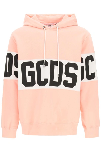 Shop Gcds Hoodie With Logo Band In Mixed Colours