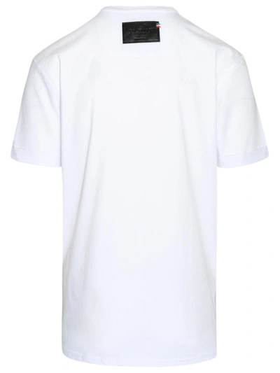 Shop Philipp Plein White Round Neck Ss Signature T-shirt