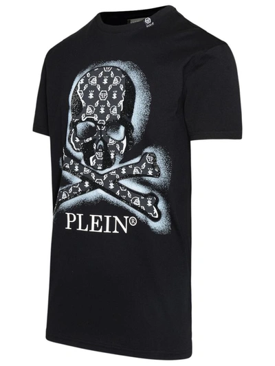 Shop Philipp Plein Black Round Neck Ss Skull T-shirt