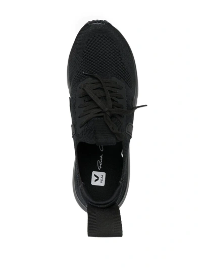 Shop Rick Owens +veja  Logo Patch Low-top Sneakers In Black