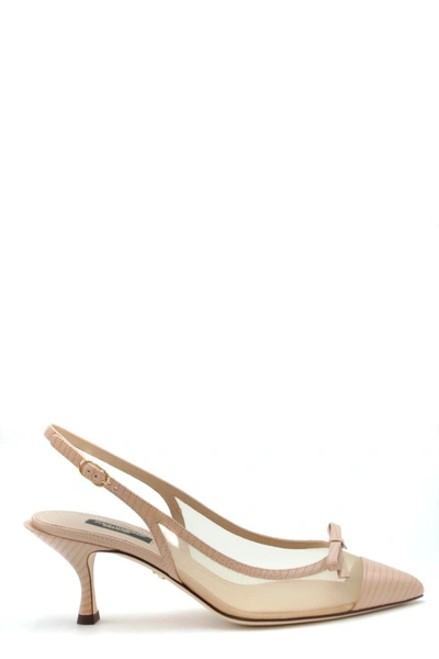 Shop Dolce & Gabbana High Heel In Beige