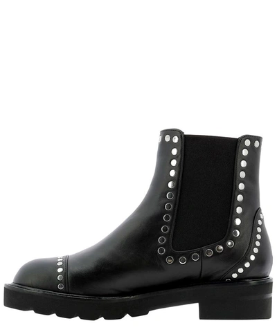 Shop Stuart Weitzman "frankie Lift Studs" Bootie In Black  