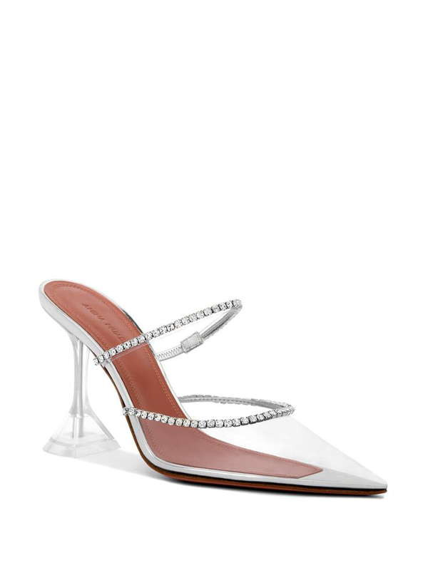 amina muaddi white pump