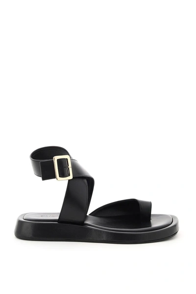 Shop Gia Rhw Rosie 4 Toe Ring Sandals In Black