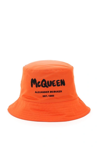 Shop Alexander Mcqueen Mcqueen Graffiti Bucket Hat In Mixed Colours