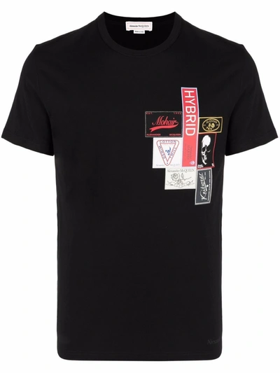 Shop Alexander Mcqueen T-shirt Stampa In Black