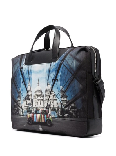 Paul Smith Contrasting Printed Holdall Mini Bag In Black | ModeSens