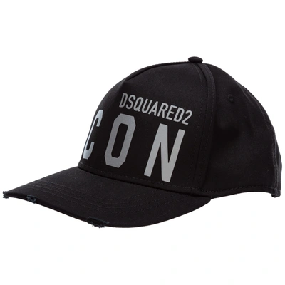 Dsquared2 Adjustable Men's Cotton Hat Baseball Cap  Icon In Black