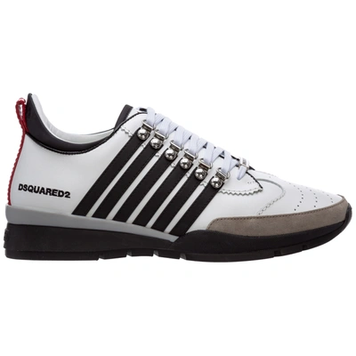 Shop Dsquared2 Men's Shoes Leather Trainers Sneakers 251 In White