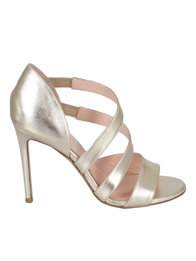 Shop Anna F Silver-tone Leather Sandals