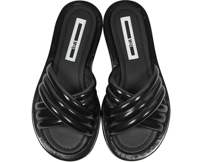 Shop Mcq By Alexander Mcqueen Shoes Black Venture Slide Sandals