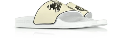 Shop Mcq By Alexander Mcqueen Shoes White Swallow Slide Sandals