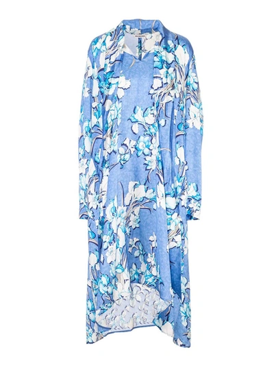 Shop Balenciaga Vareuse Dress In Blue