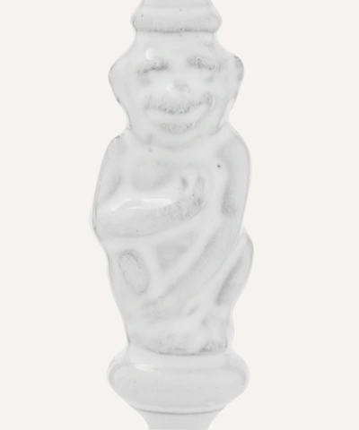 Astier De Villatte Monkey Candlestick In White