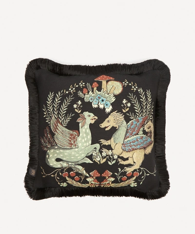 House Of Hackney Phantasia Medium Tapestry Cushion In Green
