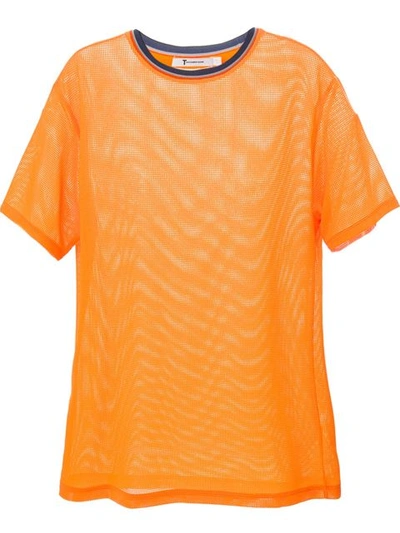 Alexander Wang T Mesh T-shirt In Orange