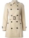 Burberry Kensington Mid-length Trench Coat In Honey