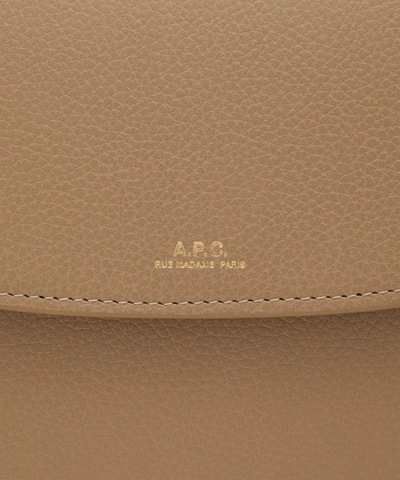 Shop A.p.c. Geneve Leather Cross-body Bag In Taupe