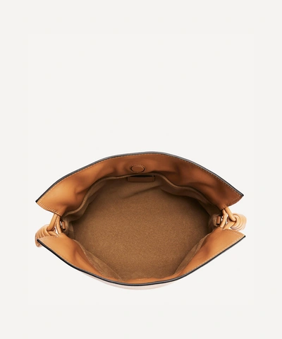 Loewe Mini Flamenco Leather Clutch Bag In Tan