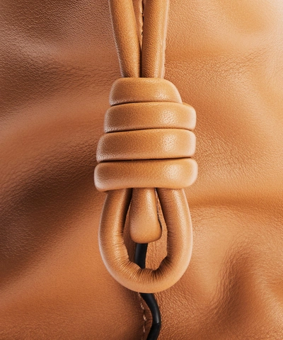 Loewe Mini Flamenco Leather Clutch Bag In Tan