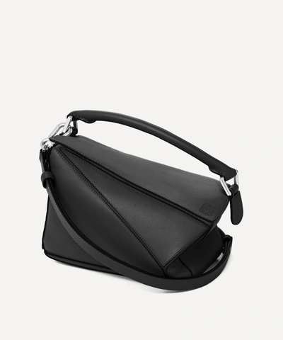 Loewe Puzzle Small Leather Cross-body Bag In Black