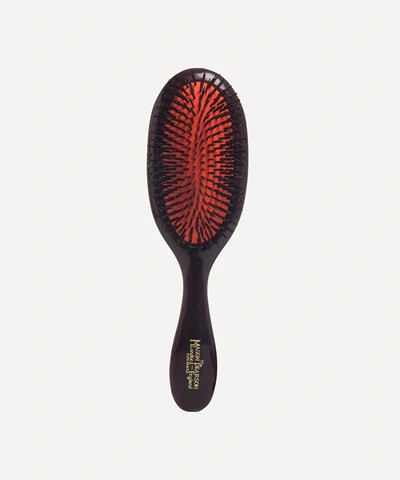 Shop Mason Pearson Pocket Mixed Bristle Bn4 Hair Brush In Black