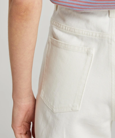 Shop Wood Wood Ilo Straight-leg High-waist Jeans In Off-white