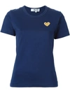 Comme Des Garçons Play Heart Logo T In Blue